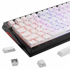 Gradient Pink Topographic PBT Keycaps 135 Keys Cherry Profile Side Print picture