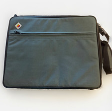 Vintage Apple IIc Computer Messenger Bag Sage Green Canvas Rainbow Logo 1980 picture