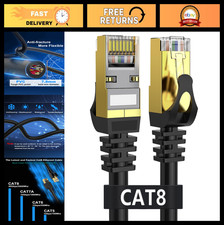 High-Speed Cat 8 Ethernet Cable 50ft, Shielded, Indoor/Outdoor, 40Gbps, Weatherp picture