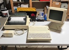 Vintage Apple IIc and supporting system, including printer picture