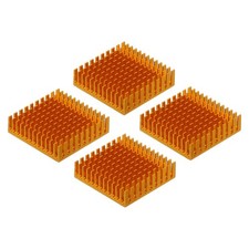 4Pcs 40x40x11mm Heatsink Aluminum Radiator Heat Sink Cooling Gold picture