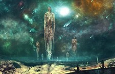 Landscape abstract surreal space Custom Gaming Mat Desk picture
