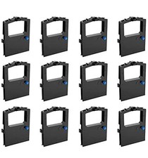 12 Pack Compatible Ribbon Replacement Okidata 52102001 Microline 320 321 Black picture