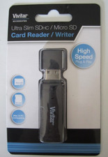 Vivitar Ultra Slim SDHC / Micro SD Card Reader / Writer (New) picture