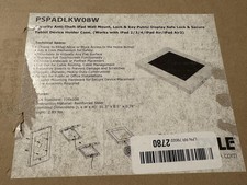 New PSPADLKW08W Security Anti-Theft iPad Wall Mount, Lock  & Key Public Display. picture