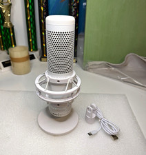 HyperX QuadCast S White USB Condenser Desktop Microphone w/ Stand Shock Mount picture