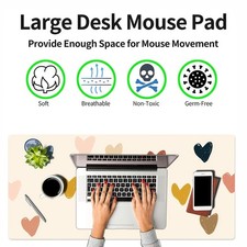 Valentine's Day Colorful Scattered Hearts Mouse Pad, Polyester Material, Digit picture
