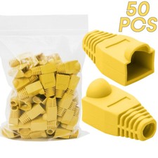 50 Pack RJ45 Connector Boot Cat5 Cat6 Boots Ethernet Network Cable End Cap picture
