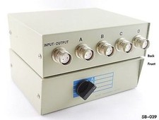 4-Way ABCD Twinax Manual Rotary Switch Box (Metal) - CablesOnline SB-039 picture