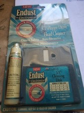 NOS Endust For Electronics 3.5” Floppy Drive Head Cleaner Cleaning Disk & Liquid picture