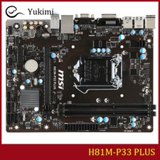 FOR MSI H81M-P33 PLUS DDR3*2 VGA DVI LGA 11 50 16GB M-ATX Ｍotherboard Test OK picture