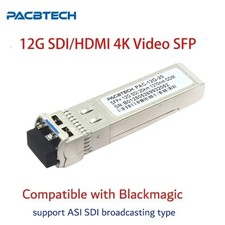 PACBTECH 12G SDI/HDMI 4K Video SFP+ Fiber Transceiver for Blackmagic ASI picture