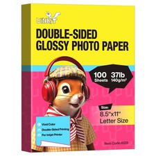 Uinkit Photo Paper Glossy Double Sided 8.5x11 Inkjet 8.5 x 11 x Glossy, White picture