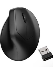 Keychron M5 8K Vertical Ergonomic Mouse Wireless, 2.4 GHz/Bluetooth 5.3 - Black picture