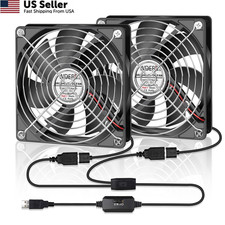 WDERAIR 120mm Computer Case 5V USB Powered Fan, Small Silent Flat Cooler... picture