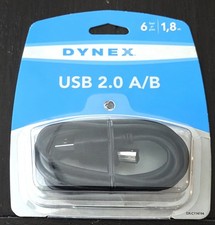 Dynex 6ft USB 2.0 A/B Printer Scanner Cable DX-C114194 New picture