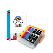 5 Non Oem Hands Compatible Ink Cartridges PGI 580 Bk + CLI 581 Bk, Cy, Mag, Yel picture