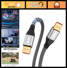 High-Speed 80Gbps DisplayPort 2.1 Cable 6FT 2-Pack, VESA Certified, 8K 240Hz, Ga picture
