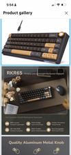 Royal Kludge R65 Wired Mechanical Keyboard Black/Beige QWERTY Knob Hot-Swap picture