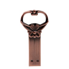 Free logo metal thumb drive Gift key USB 2.0 flash drive 64GB Heart pen drive 8G picture