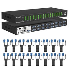 MT-VIKI IP KVM Switch 16 Port Rackmount KVM Console Over IP 1 Local & Remote VGA picture
