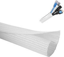 10Ft - 1/2 Inch Diameter Cord Protector,  Cable Management Sleeve Wire picture