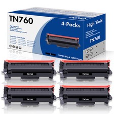 4 Pack Toner Compatible With Brother TN760 MFC-L2750DW HL-L2390DW DCP-L2550DW picture
