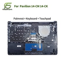 New For HP 14-CK 14-CM 14-DG Palmrest with Keyboard Touchpad Black L23239-001 US picture