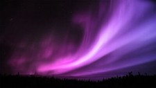 Landscape night stars aurorae sky pink Custom Gaming Mat Desk picture