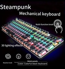 Typewriter Genuine Mechanical Gaming Keyboard Wired USB 30 Light Effects picture