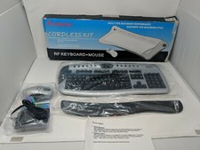 Amptron Professional Wireless Keyboard & Mouse AKM-C0350 AGM-9300 VTG 90s NEW picture
