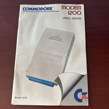 Vintage 1987 Commodore Modem 1200 Model 1670 User Computer Guide ONLY Manual picture