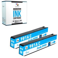 2-Pack Compatible CMYi 981A Cyan Ink for HP PageWide Enterprise Color 556dn picture