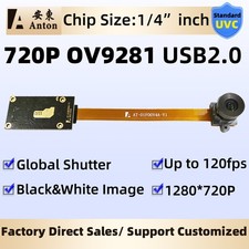 1MP OV9281 Global Shutter USB Camera Module 1280X720P 120fps FOV D80° Monochrome picture