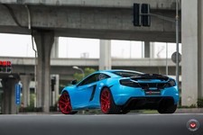 Cars mclaren mp4 12c blue coupe vossen Desk Mat Stitched picture