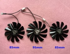Set of 3 Fan Cooler Fan For XFX RX5600XT THICC III Ultra FDC10U12S9-C 85mm 95mm picture