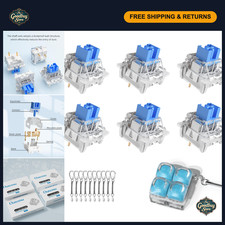 150pcs Blue Mechanical Keyboard Switches - 3-Pin Clicky RGB DIY Dustproof picture