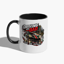 Driving With Dad Racing Coffee Mug – Seattle Sim-Racing Design picture