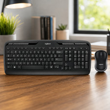 Logitech MK320 Wireless Desktop Set Keyboard & Mouse – USB Receiver – Black picture