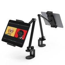 iPad Desk Mount, Adjustable Tablet Holder Clamp, 360 degree Rotation, Sturdy ... picture