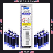 WRITECH W-1784 Cartridge Blue Ink: 16ct Blue Ink Cartridges Set Clictek picture