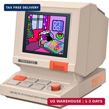 Divoom MiniToo Retro PC-Style Computer Speaker, Pixel Screen with DIY Faces | Bl picture