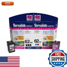 VersaInk-Nano HP 62 MS MICR Black & 62 CS Tri-Color Ink Cartridge Combo Pack picture