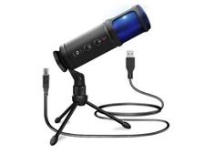 Pyle USB Plug & Play Computer Microphone, For Podcast Gaming & Streaming, Black picture