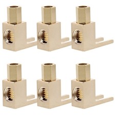 6Pcs Reusable Gold Copper Y Spade Fork Audio Terminal for Vintage Speaker System picture