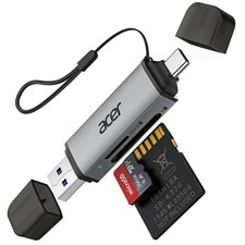 Acer 2-in-1 SD microSD Card Reader USB-C and USB 3.0 Space Gray ODK4E0 picture
