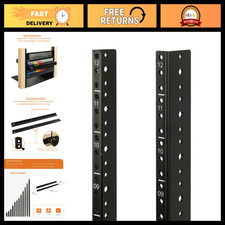 12U Vertical Server Rack Rail Kit - DIY Mounting Rails with Screws, Black picture