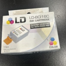 1 New Color Ink Cartridge LD-BCI15C LD-BCI16C Compatible W/CANON Pixma IP90 Expd picture