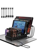 320W Charging Station for Multiple Devices, 10-Port USB Fast Charging Dock Ad... picture
