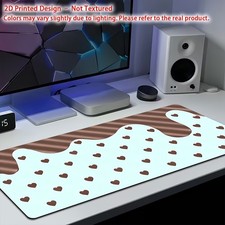 Printed Design – Non-Textured Heart Pattern Cute Background Desk Mat Gaming Mo picture